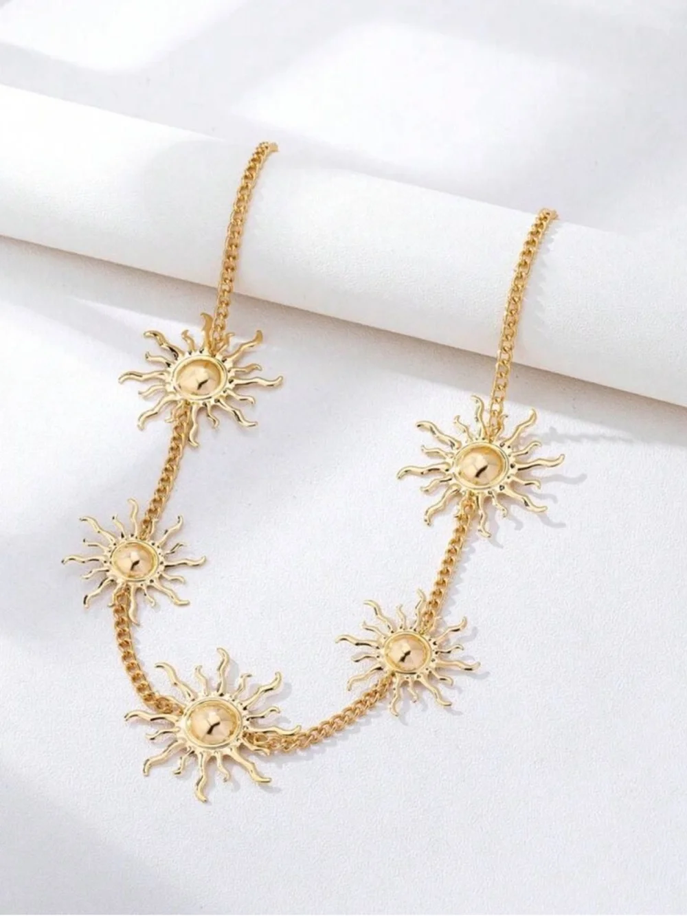 Gold Celestial Sun Chain Waist Belt